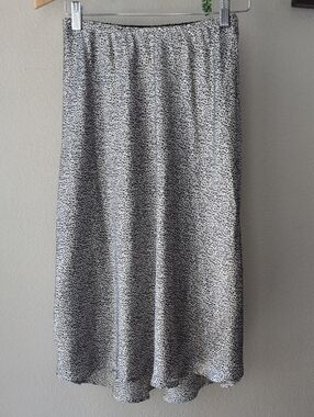 Sienna Sky Black and White Printed Midi Skirt